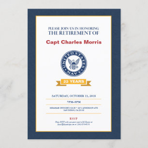 Invitation de retraite de marine