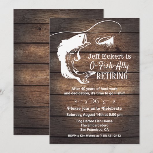 Invitation de retraite de pêche (Devant / Derrière)