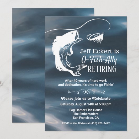Invitation de retraite de pêche (Devant / Derrière)
