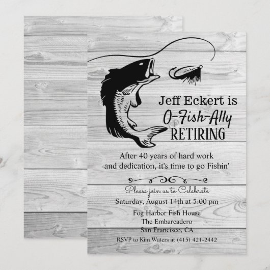 Invitation de retraite de pêche (Devant / Derrière)