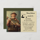Invitation de retraite de pêche à la main moderne (Devant / Derrière)