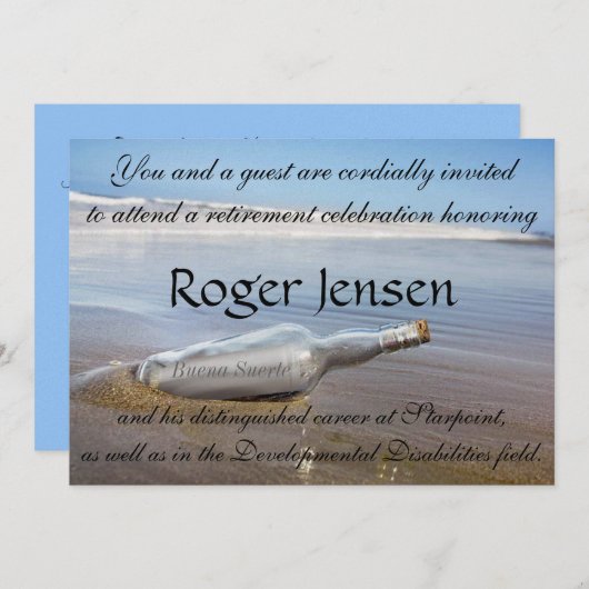 Invitation de retraite de plage (Devant / Derrière)