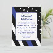 Invitation de retraite de police avec drapeau de l (Debout devant)