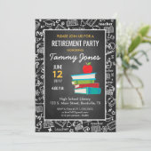 Invitation de retraite d'enseignant tableau noir (Debout devant)