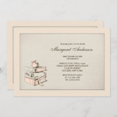 Invitation de retraite des livres du professeur (Devant / Derrière)