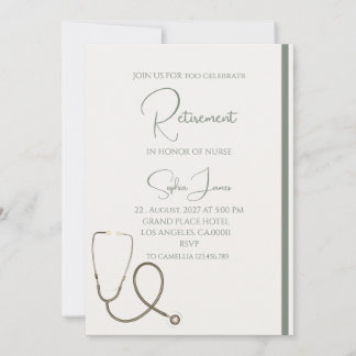 Invitation de retraite d'infirmière – Appel élégan