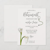 Invitation de retraite d'infirmière | Élégant Call (Devant / Derrière)