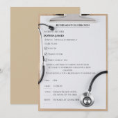 Invitation de retraite d'infirmière, Presse-papier (Devant / Derrière)