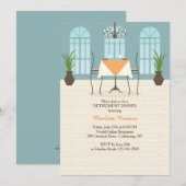 Invitation de retraite d'intérieur de restaurant (Devant / Derrière)