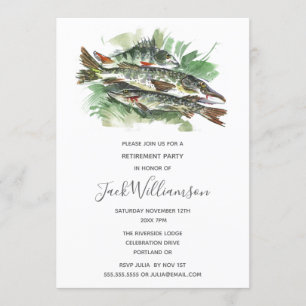 Invitation de retraite Fête de retraite Pêche