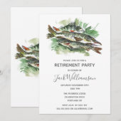 Invitation de retraite Fête de retraite | Pêche (Devant / Derrière)