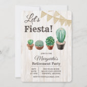Invitation de retraite Fiesta Cactus (Devant)