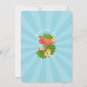 Invitation de retraite Flamingo Tropical Blue (Dos)