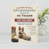 Invitation de retraite militaire espagnole (Debout devant)
