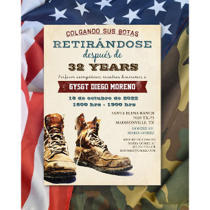 Invitation de retraite militaire espagnole