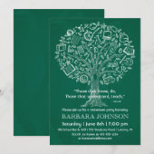 Invitation de retraite pour enseignant de l'Arbre (Devant / Derrière)