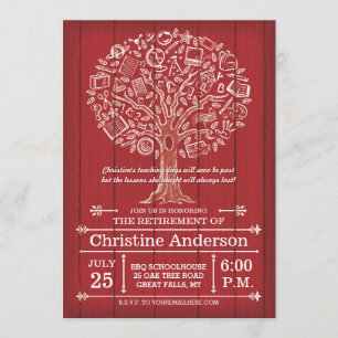 Invitation de retraite pour enseignant de l'Arbre