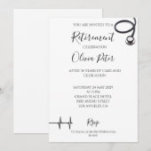 Invitation de retraite pour infirmière moderne (Devant / Derrière)