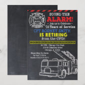 Invitation de retraite pour un pompier (Devant / Derrière)