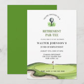 Invitation de retraite sur le thème du golf PAR- T (Devant / Derrière)