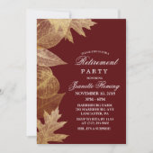 INVITATION DE RETRAITE TOUTE COULEUR - Feuilles d' (Devant)