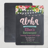 Invitation de retraite tropicale Aloha Luau (Devant / Derrière)