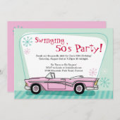 Invitation de Retro 1950 (Devant / Derrière)
