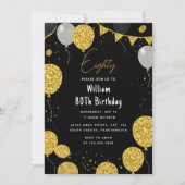 Invitation De Rétro Amusant Humour Adulte Happy Chic 80e Anni (Devant)