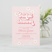 Invitation de Rétro Fête de Mariage Rose Fleur de (Debout devant)