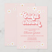 Invitation de Rétro Fête de Mariage Rose Fleur de (Devant / Derrière)