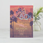 Invitation de retrouvailles de classe colorée néon (Debout devant)