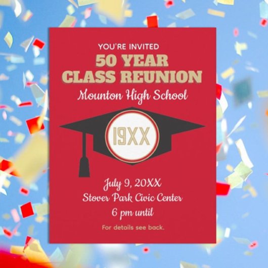 Invitation de réunion ! Carte postale Reunion de c