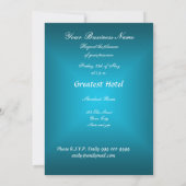 Invitation de réunion d'affaires Bleu sarcelle Cha (Dos)