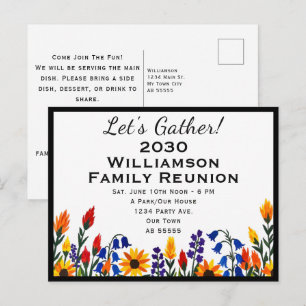 Invitation de réunion de famille à fleurs personna