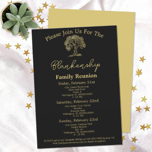 Invitation de réunion de famille de l'Arbre d'Or s