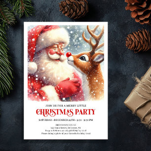Invitation de réunion de Noël avec le Père Noël et