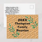 Invitation de réunion familiale bon marché (Devant / Derrière)