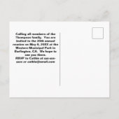 Invitation de réunion familiale bon marché (Dos)