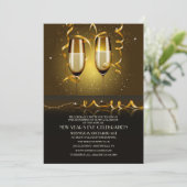 Invitation de réveillon de la Saint Sylvestre en (Debout devant)