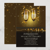 Invitation de réveillon de la Saint Sylvestre en (Devant / Derrière)