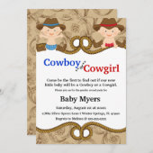 Invitation de révélation de genre dans un pays ble (Devant / Derrière)