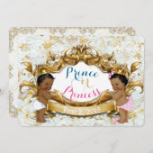 Invitation de révélation de genre Prince et Prince (Devant / Derrière)