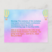 Invitation De Révélation De Sexe Abstrait Rose Et (Dos)