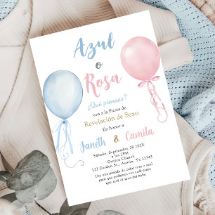 Invitation de révélation de sexe aux ballons espag
