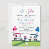 Invitation de révélation de sexe de golf Il ou Ell (Devant)