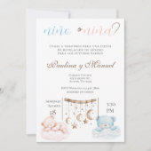 Invitation de Révélation de Sexe Espagnol (Devant)