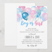 Invitation de révélation de sexe masculin ou fémin (Devant / Derrière)