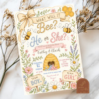 Invitation de révélation de sexe Vintage Abeille a