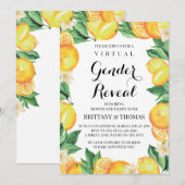 Invitation de Révélation du Sexe avec Citrons Text (Devant / Derrière)