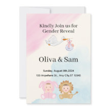 Invitation de révélation du sexe Bébé avec une cig
